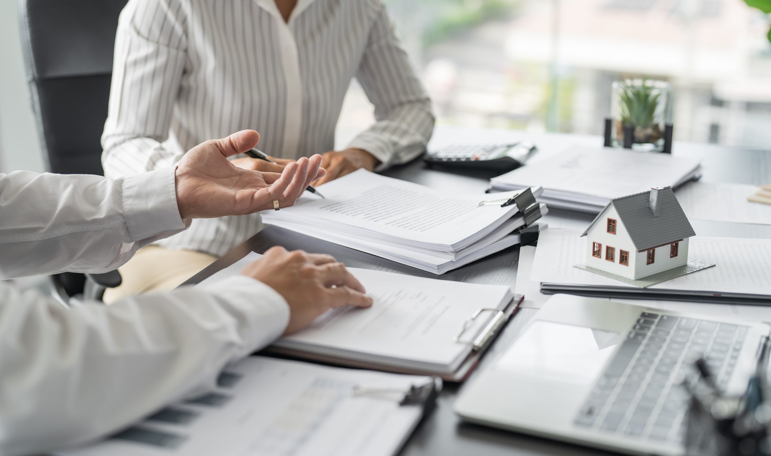 Business People Signing Contract Making Deal With Real Estate Agent Concept For Consultant Home Insurance.real Estate Investment Property Insurance Security. Real Estate Agent